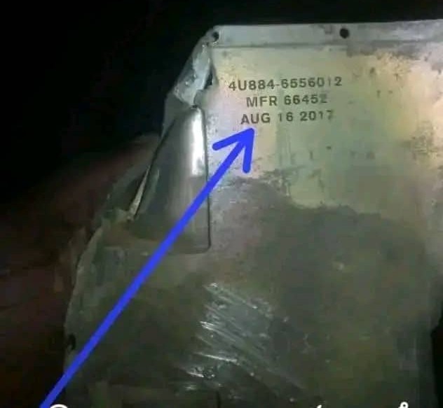 An aerospace-grade component with manufacturing date codes pointing to 2017, found at the site of the explosion
