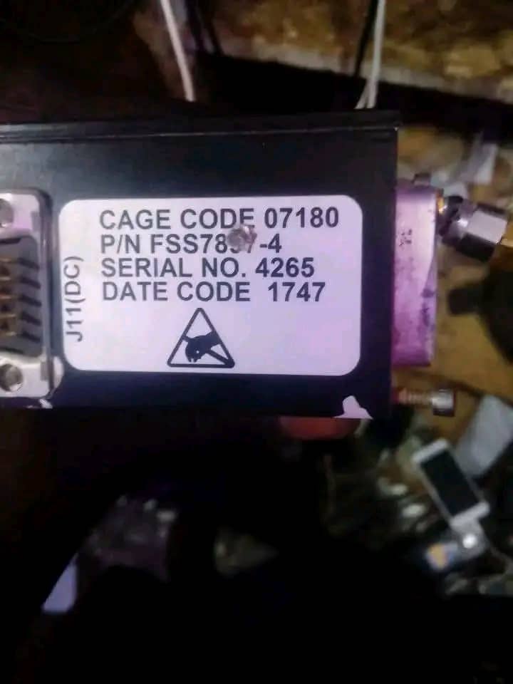 One of the aerospace-grade components with CAGE codes linked to U.S. defense contractor Moog Inc.